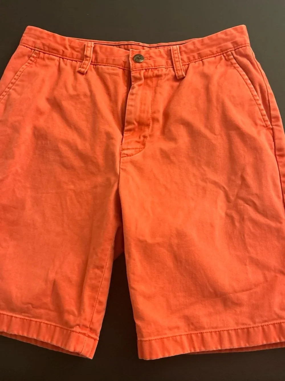 Nautica Men's Orange Flat-Front Casual Shorts